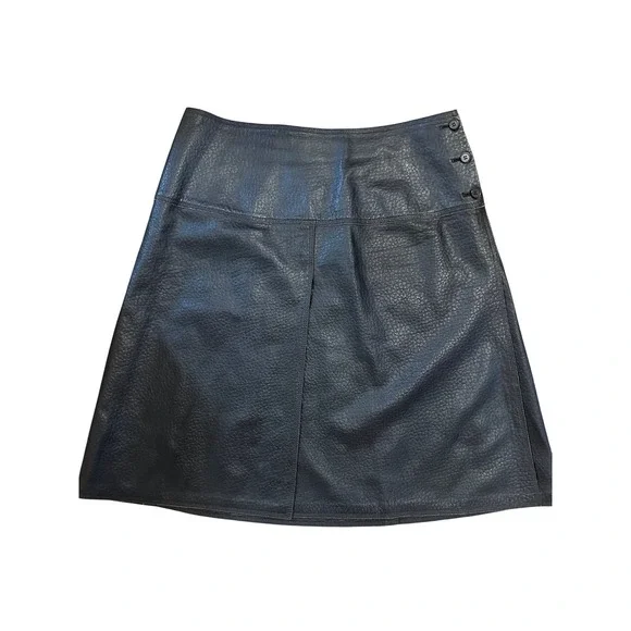Y2K vintage Charle Nolan 100% Leather Skirt - Picture 2 of 8